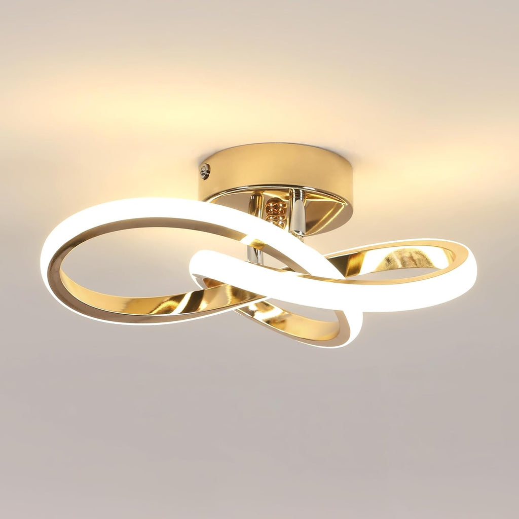 Ceiling Light - Gold Aluminium Frame, Natural Light