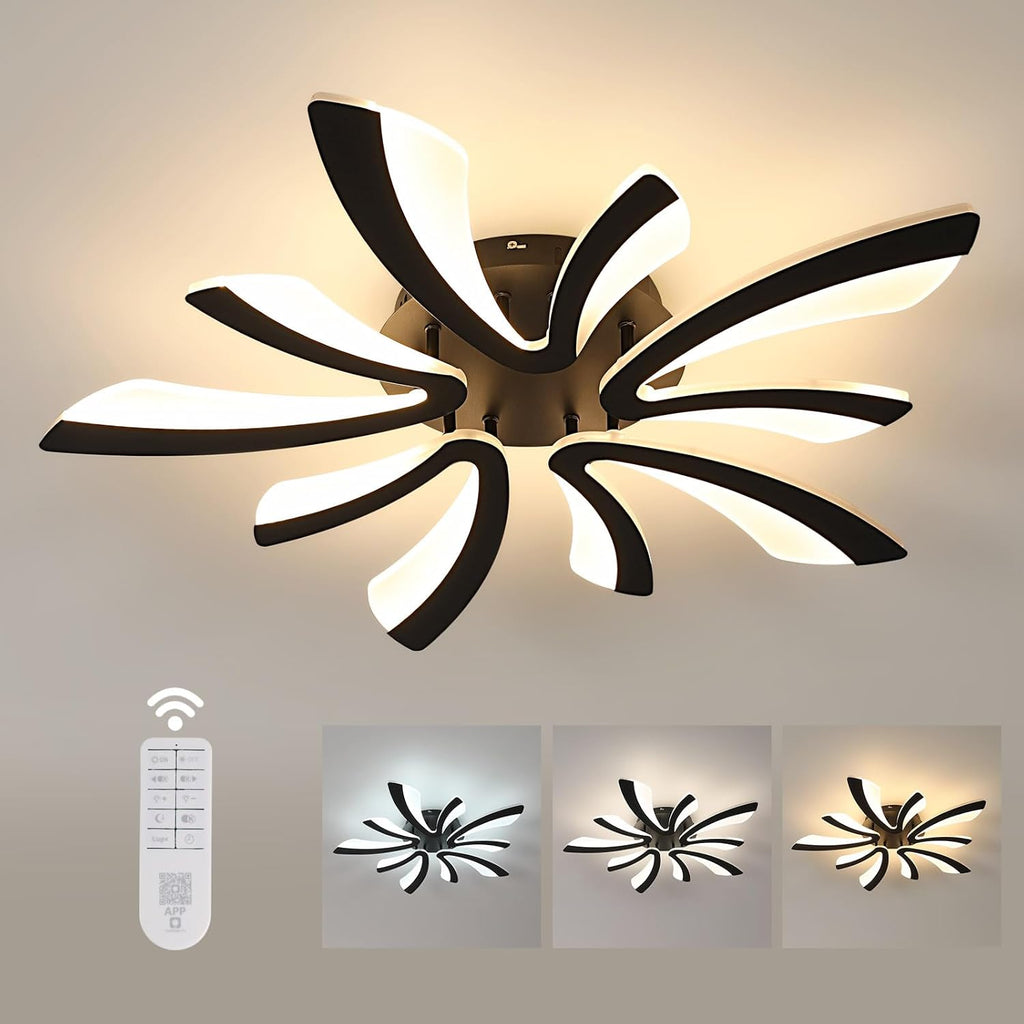 Ceiling Light - Black Acrylic Frame, Tunable and Dimmable
