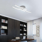 Ceiling Light - Silver Aluminium Frame, White Light