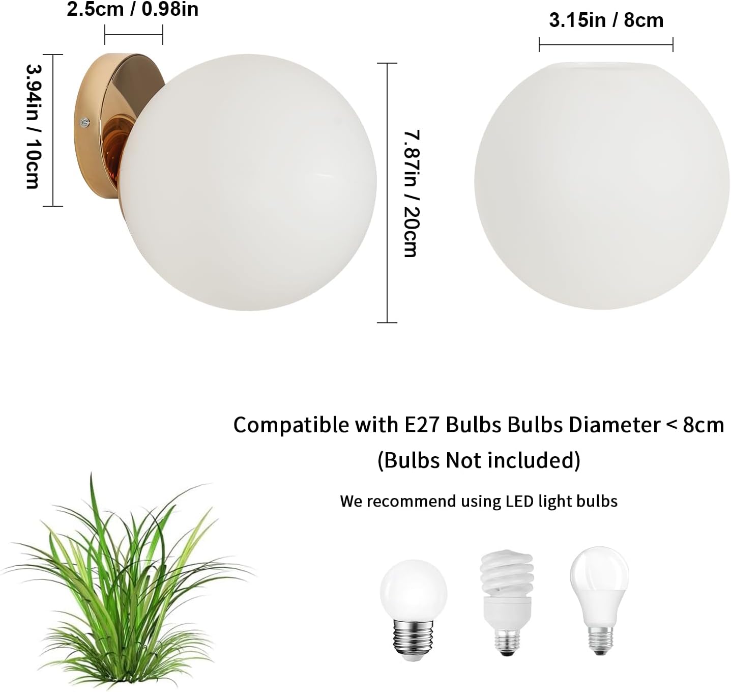 Wall Light - Gold Metal Frame