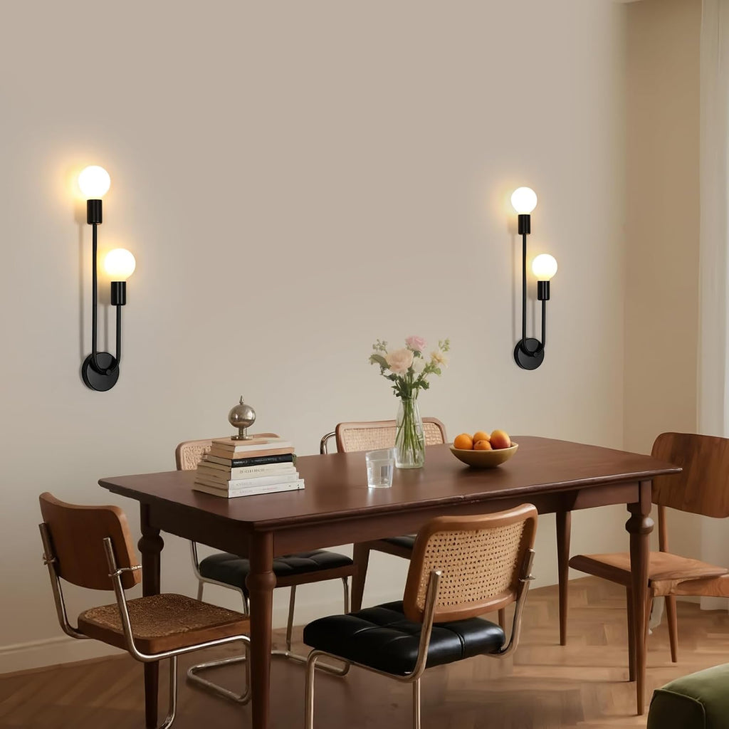 Wall Light - Black Metal Frame