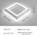 Ceiling Light - White Acrylic Frame, Tunable and Dimmable