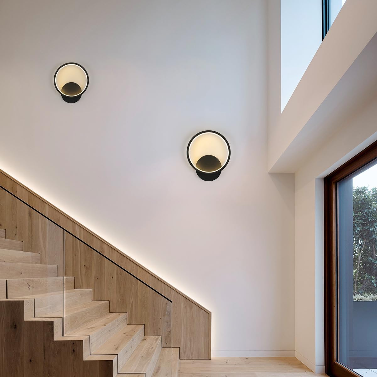 Wall Light - Black Metal Frame, Warm Light
