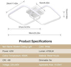 Ceiling Light - White Aluminium Frame, Natural Light