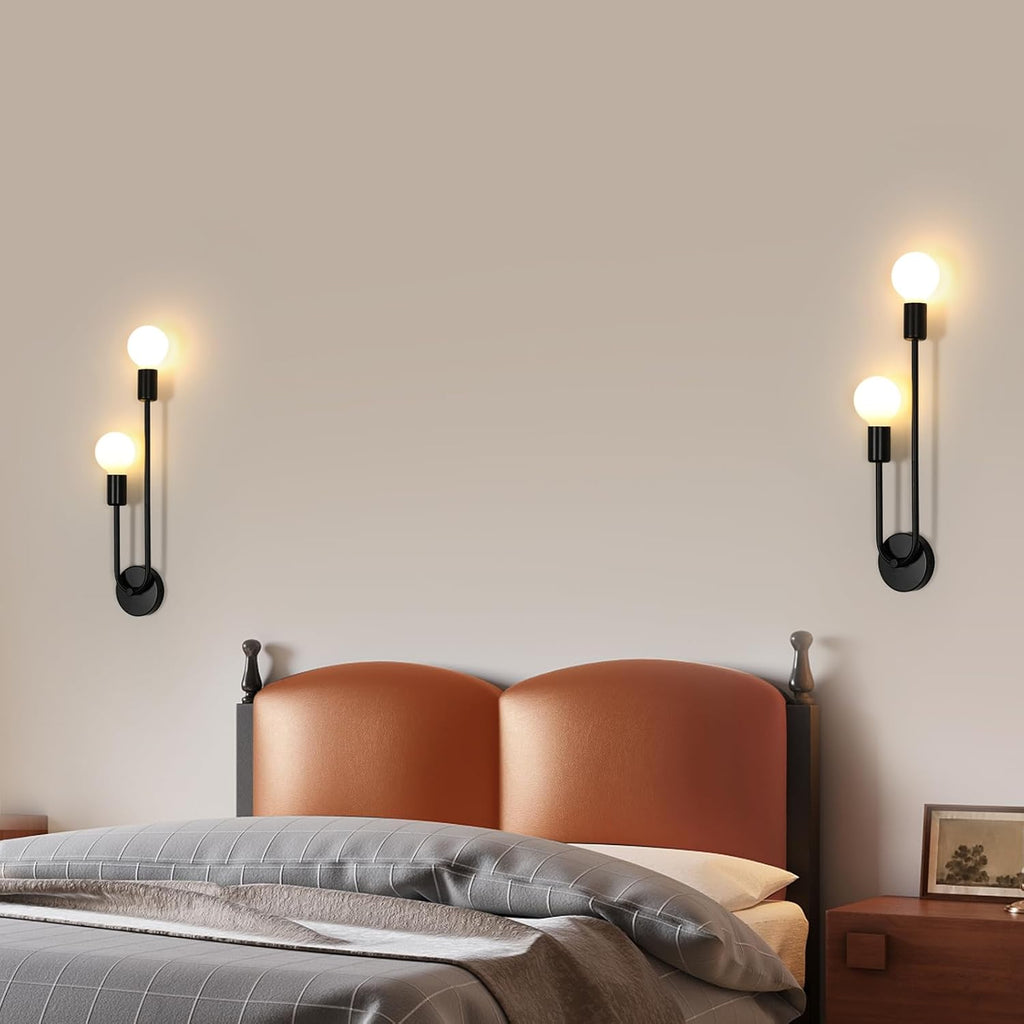 Wall Light - Black Metal Frame