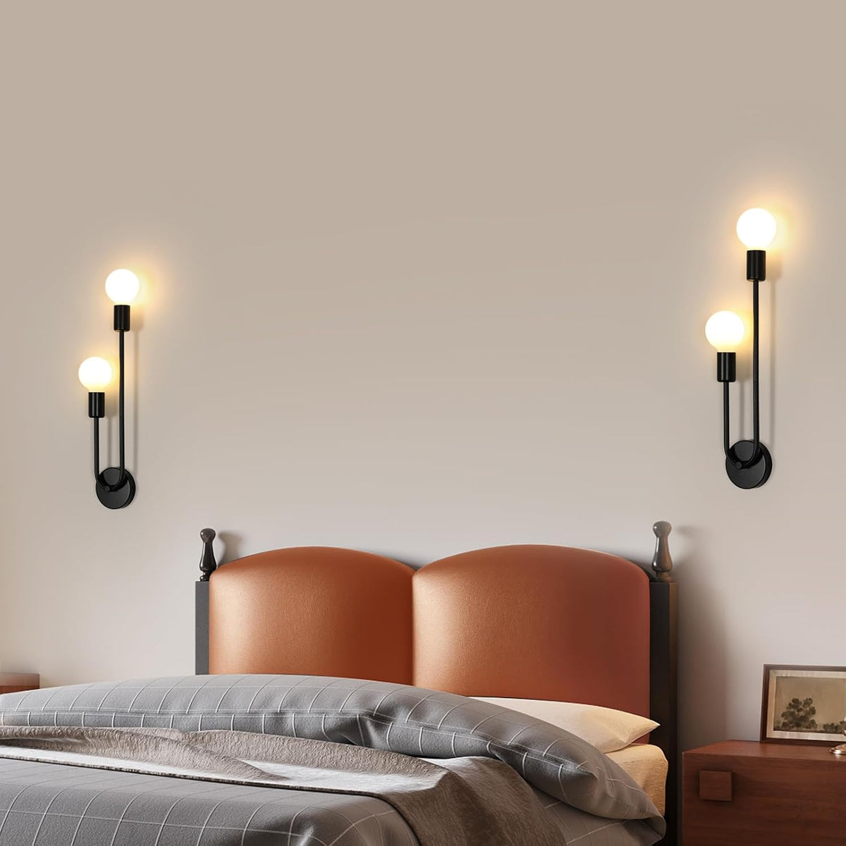 Wall Light - Black Metal Frame