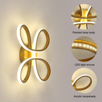 Deckenleuchte – Goldener Aluminiumrahmen, Naturlicht