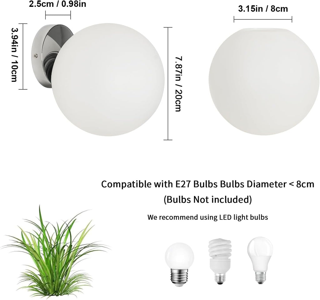 Lampada da parete - Struttura in metallo cromato