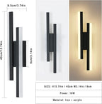 Wall Light - Black Acrylic Frame, Warm Light