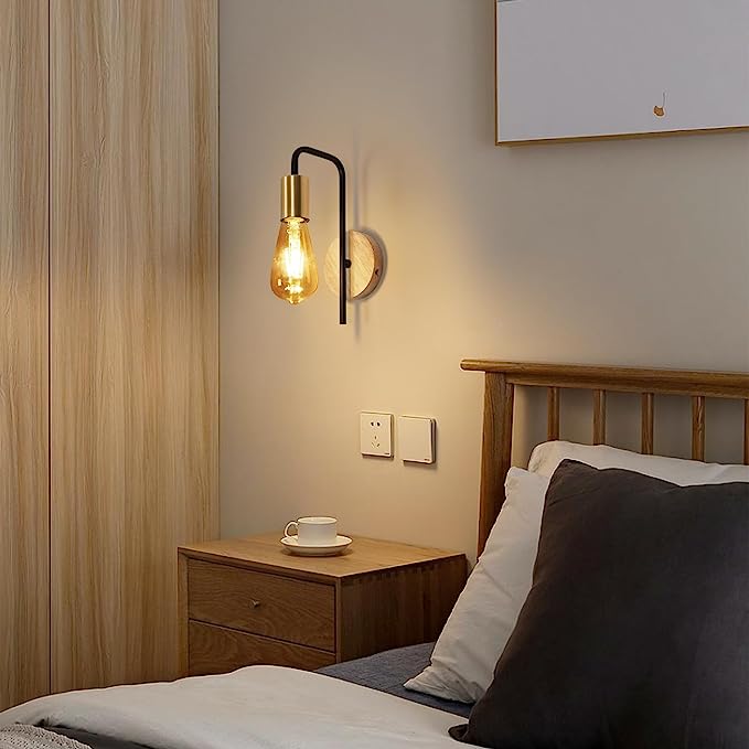 Wall Light - Wood Metal Frame
