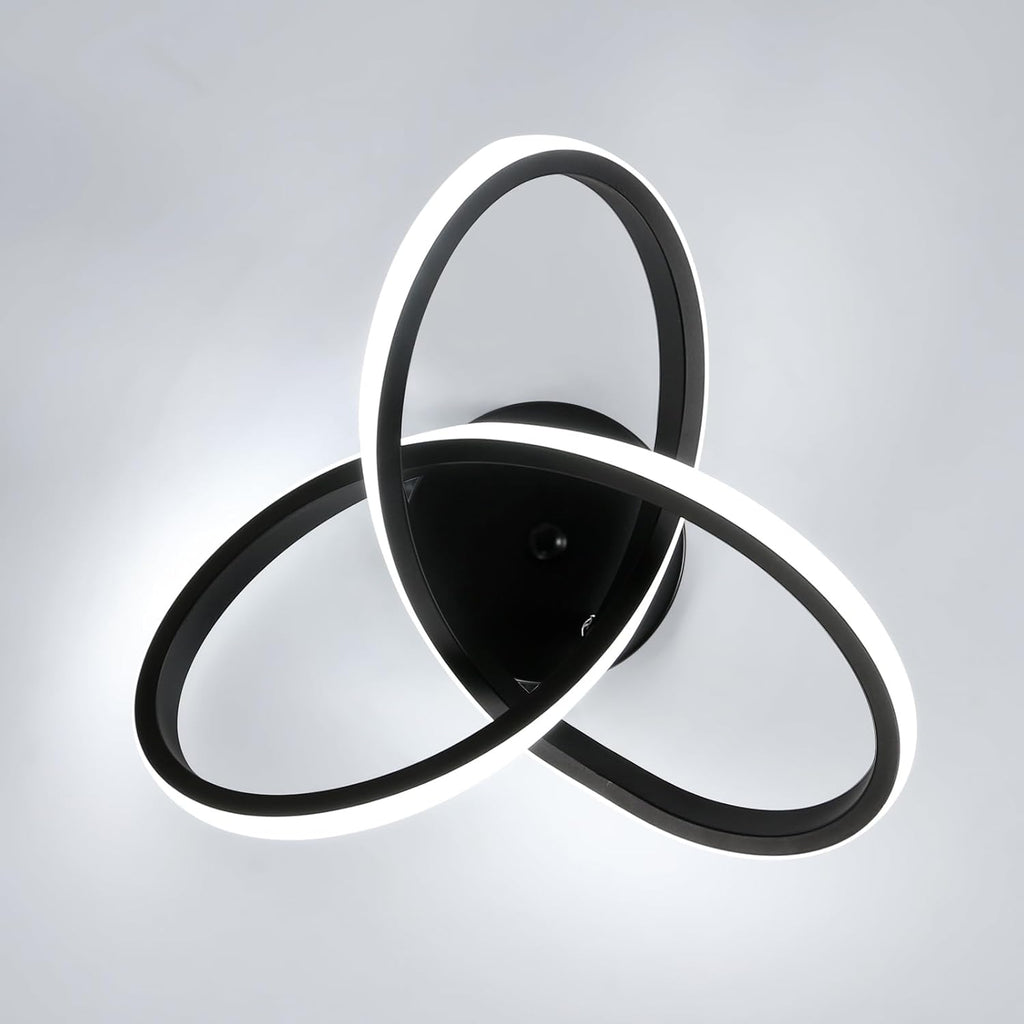 Ceiling Light - Black Aluminium Frame, White Light
