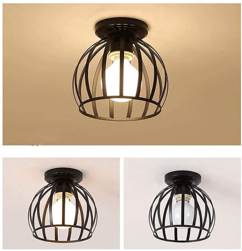 Ceiling Light - Black Metal Frame