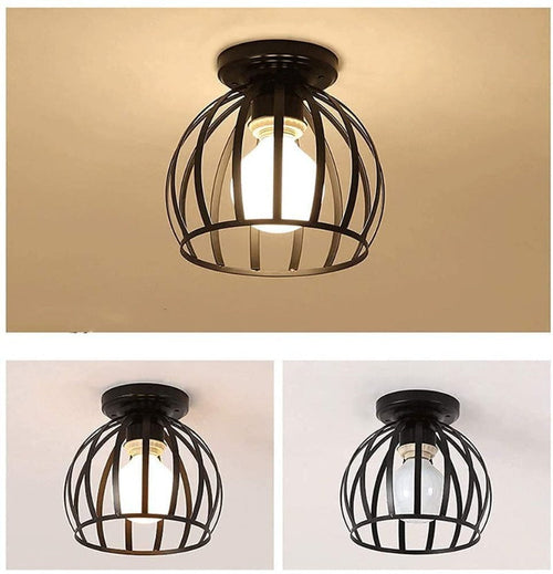 Ceiling Light - Black Metal Frame
