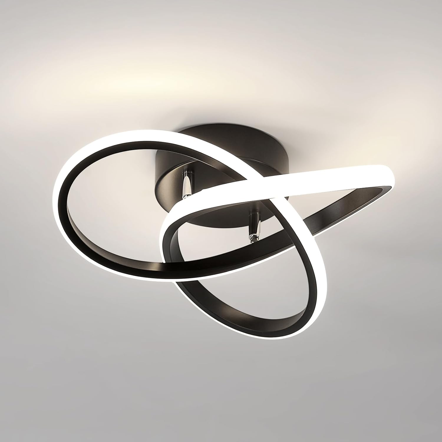 Ceiling Light - Black Aluminium Frame, Natural Light