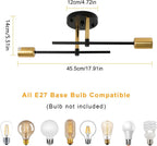 Ceiling Light - Black & Gold Metal Frame