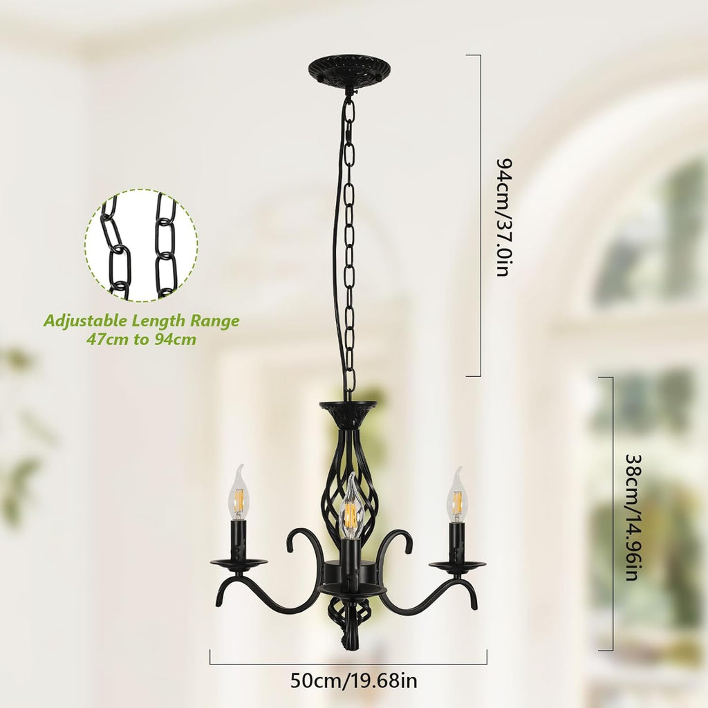 Chandeliers - Black Metal Frame