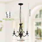 Chandeliers - Black Metal Frame