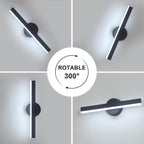 Wall Light - Black Acrylic Frame, White Light