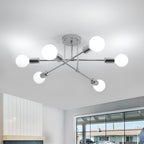 Ceiling Light - Chrome Metal Frame