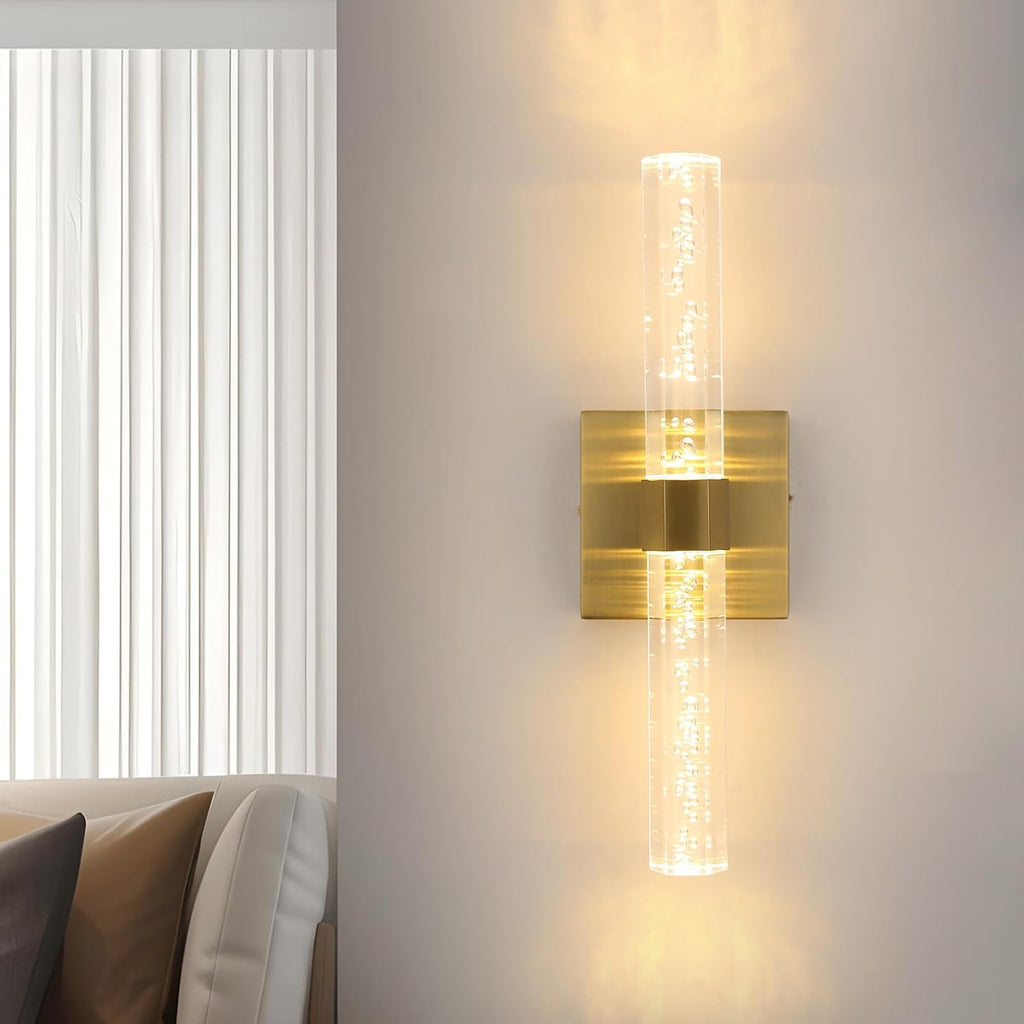 Wall Light - Gold Acrylic Frame, Warm Light