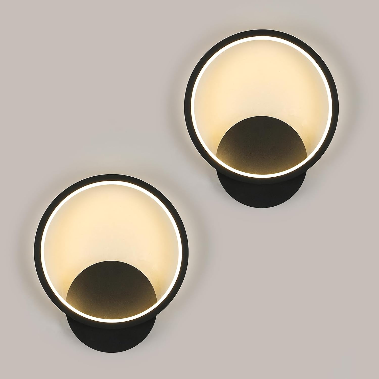 Wall Light - Black Aluminium Frame, White Light