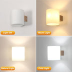 Wall Light - Wood Glass Frame, Tunable
