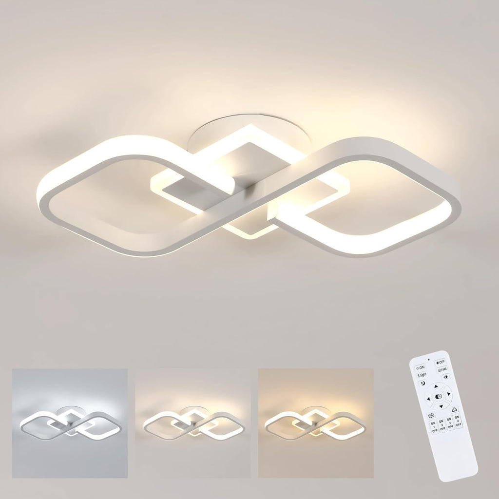 Ceiling Light - White Acrylic Frame, Tunable and Dimmable
