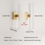 Wall Light - Gold Acrylic Frame, Warm Light