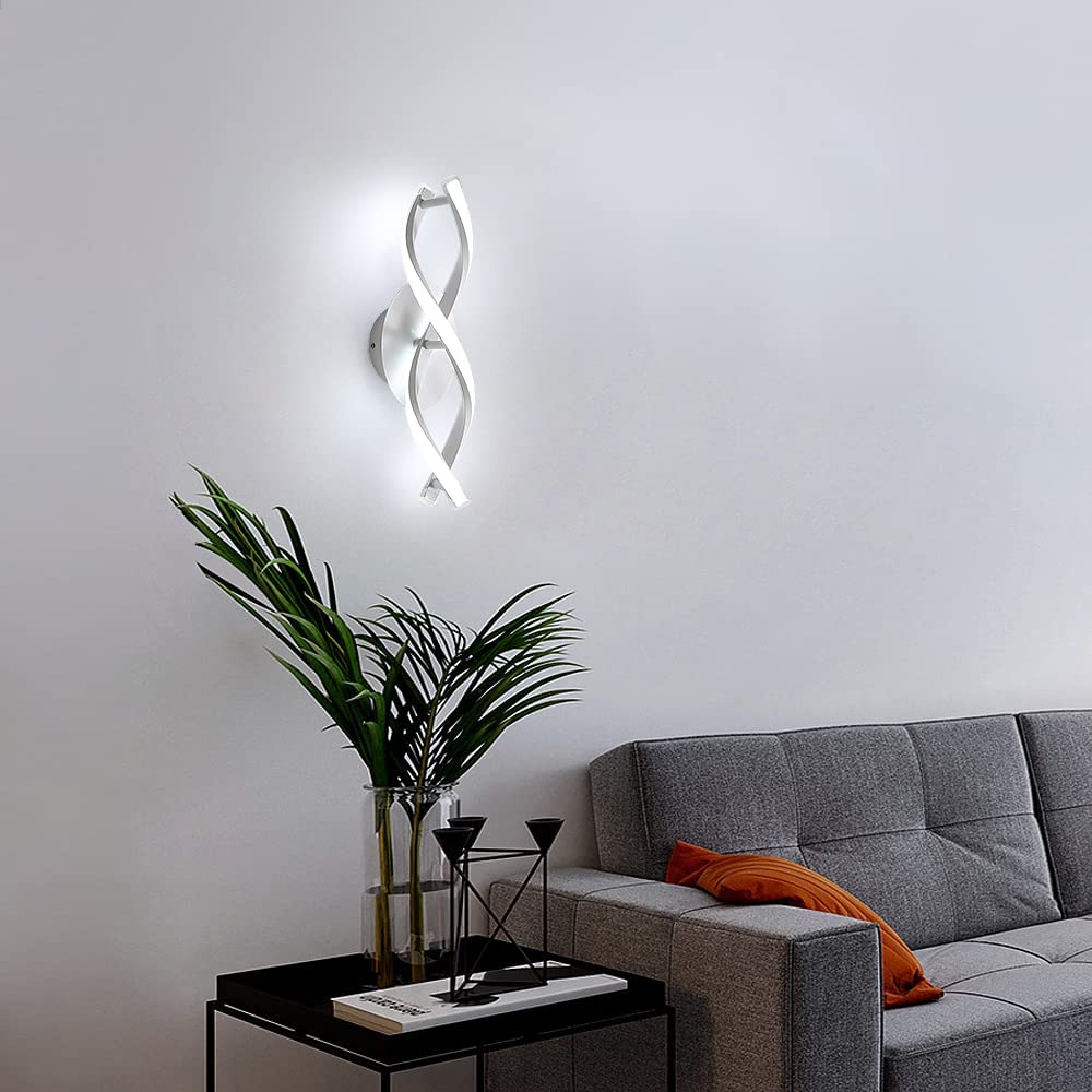 Wandleuchte – weißer Aluminiumrahmen, weißes Licht