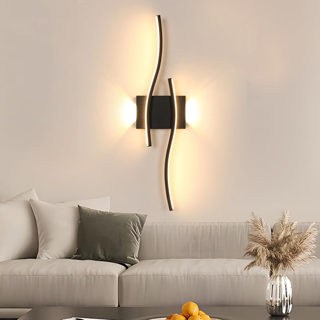 Wall Light - Black Aluminium Frame, Warm Light
