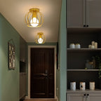 Ceiling Light - Gold Metal Frame