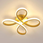 Deckenleuchte - Goldener Aluminiumrahmen, warmweißes Licht