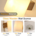 Wall Light - Wood Glass Frame, Tunable