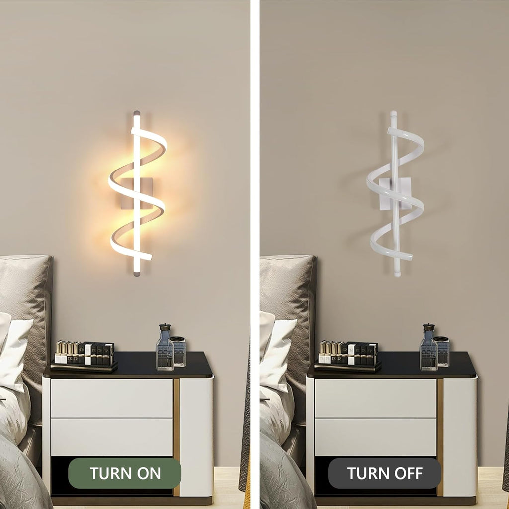 Wall Light - White Aluminium Frame, Warm Light