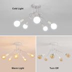 Ceiling Light - White Metal Frame