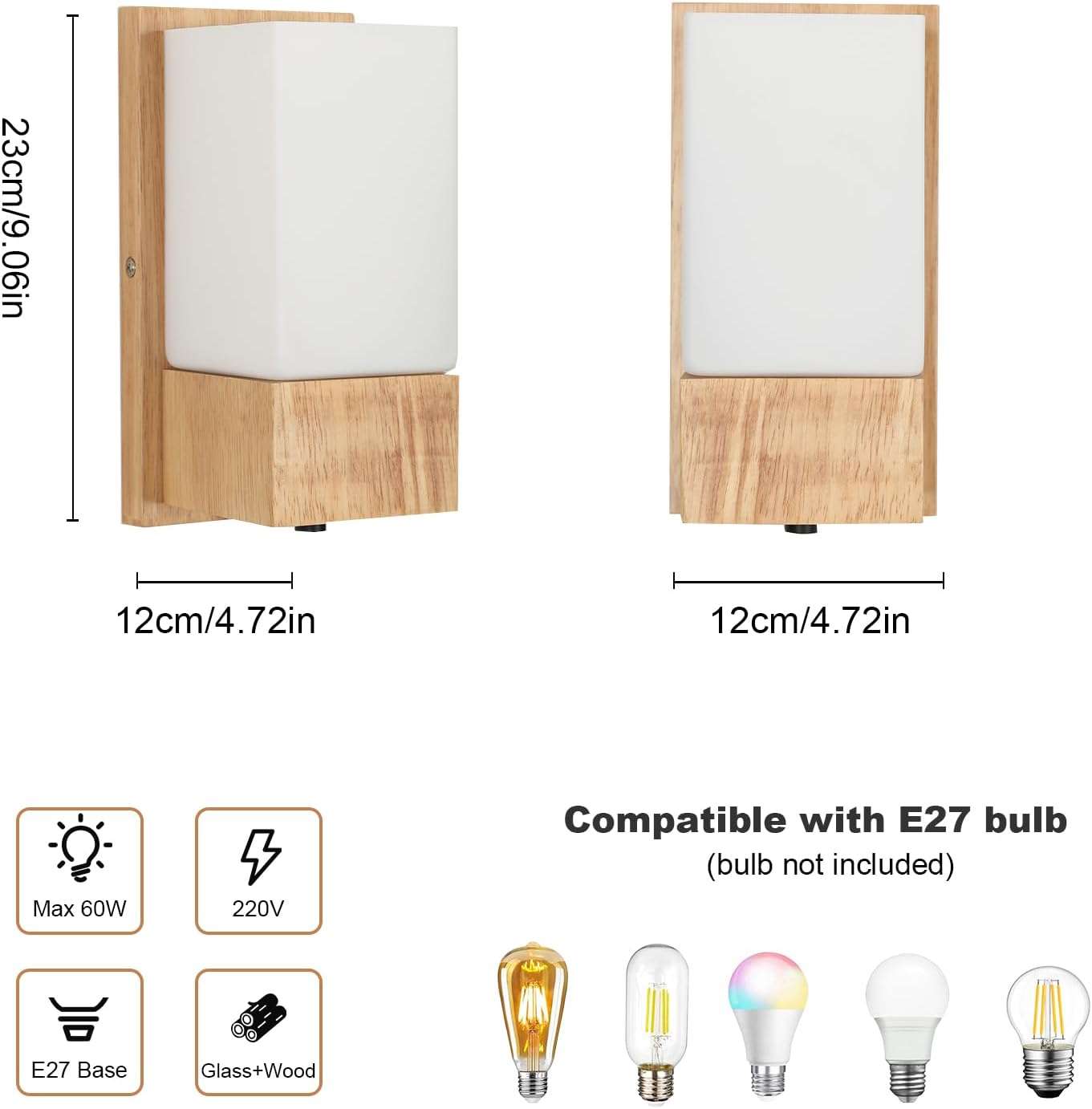 Applique - Cornice in Vetro e Legno