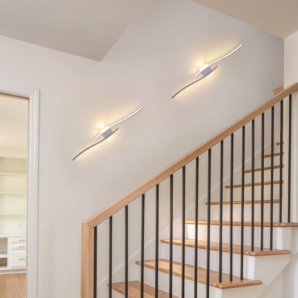 Wall Light - White Aluminium Frame, Warm Light
