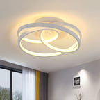 Ceiling Light - White Aluminium Frame, Warm Light