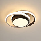 Ceiling Light - Black & White Aluminium Frame, Warm Light