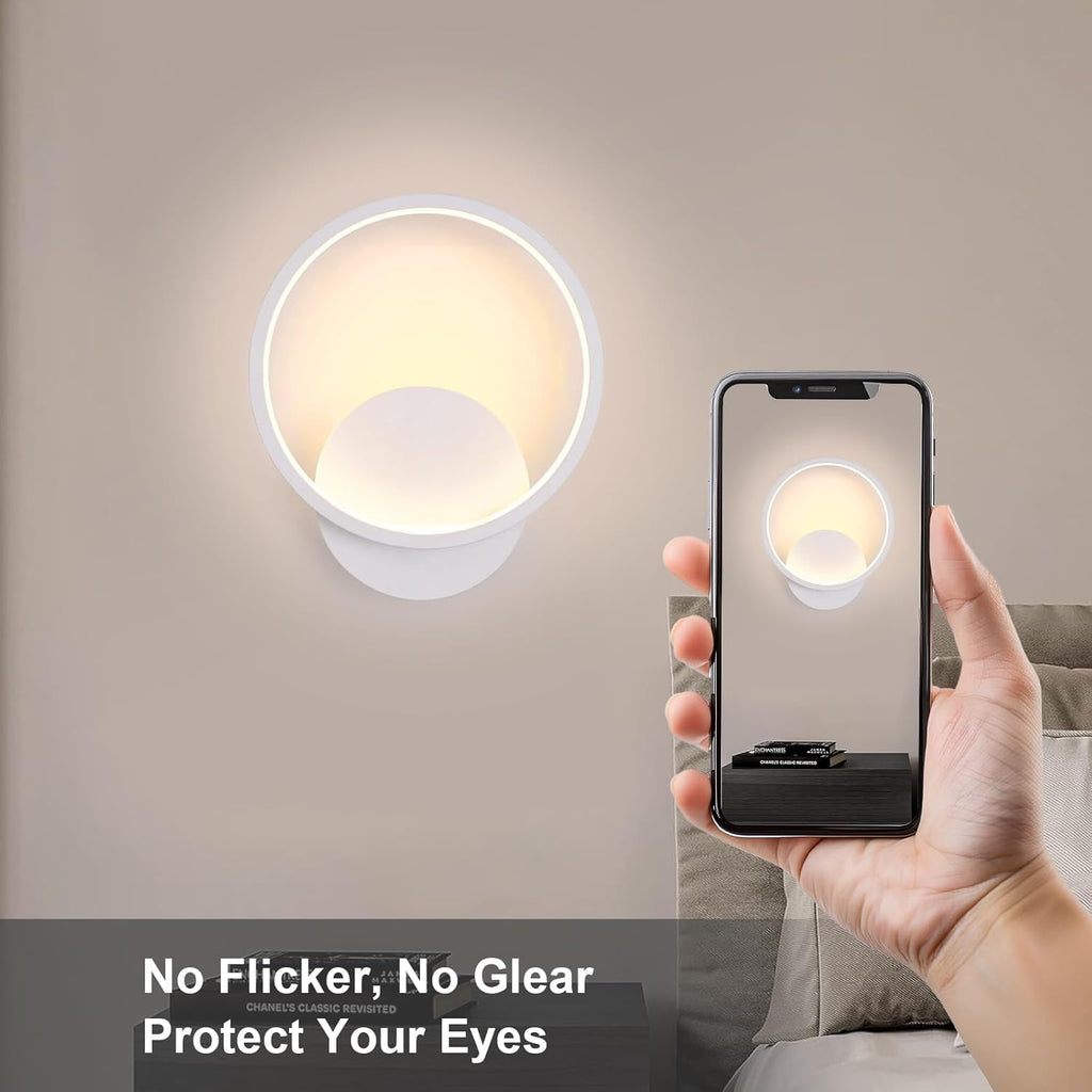 Wall Light - White Aluminium Frame, Warm Light