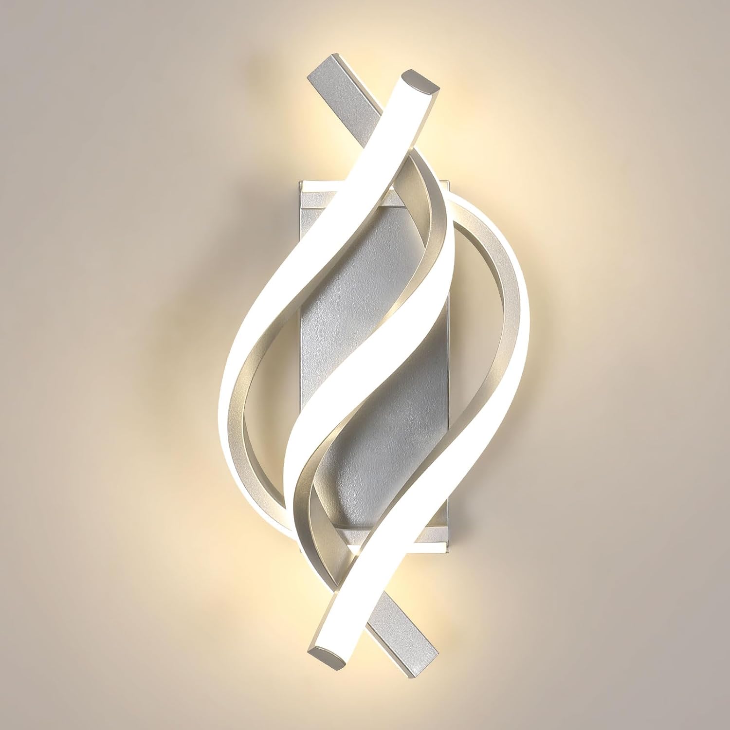 Wall Light - Silver Aluminium Frame, Natural Light