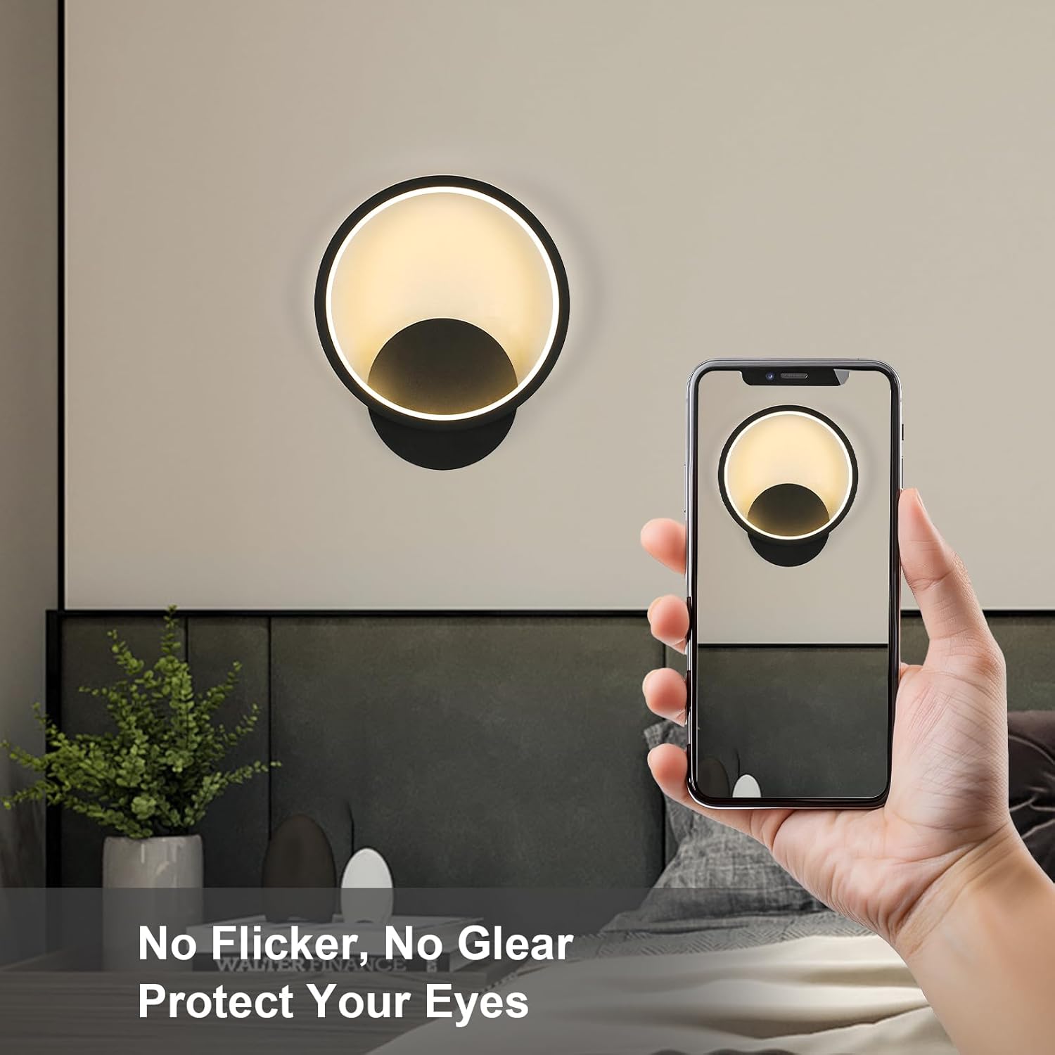 Wall Light - White Aluminium Frame, White Light