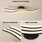 Ceiling Light - Black Aluminium Frame, Warm Light
