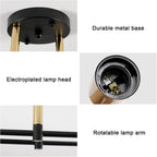 Ceiling Light - Black & Gold Metal Frame