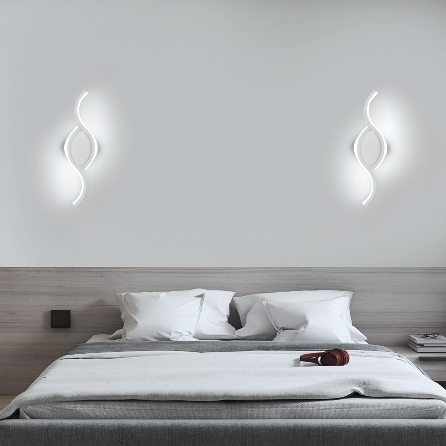 Wall Light - White Aluminium Frame, White Light
