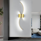 Wall Light - Gold Aluminium Frame, White Light