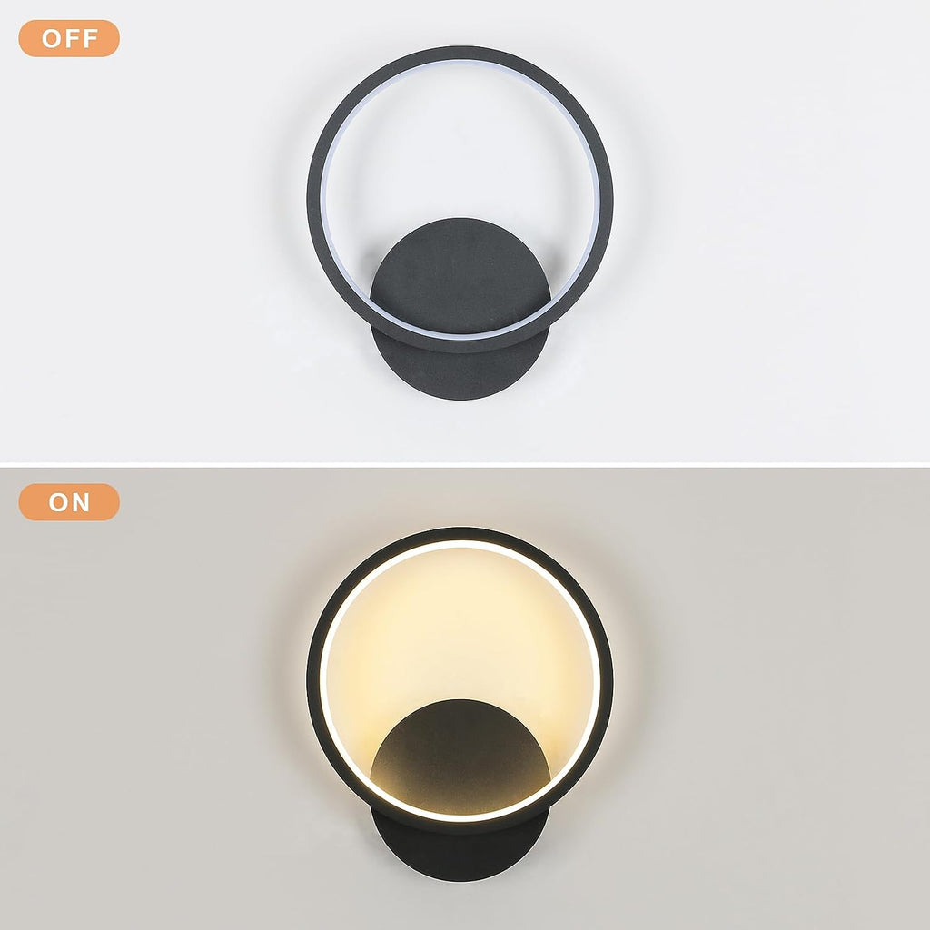 Wall Light - Black Metal Frame, Warm Light