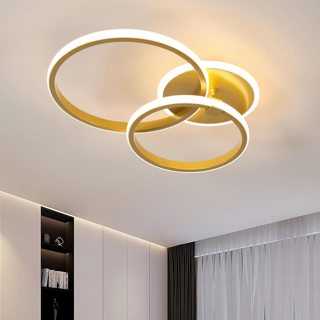 Ceiling Light - Gold Acrylic Frame, Warm Light