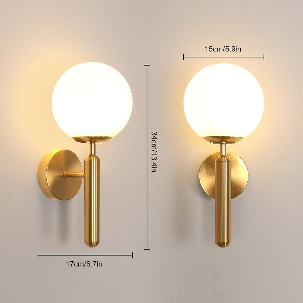 Wall Light - Gold Glass Frame