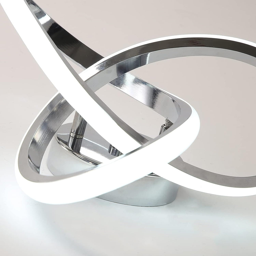 Ceiling Light - Chrome Aluminium Frame, White Light